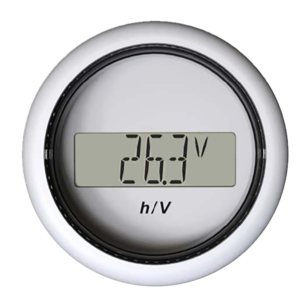Veratron 52MM (2-1/16") ViewLine Hour Counter-Voltmeter - White - B00006302