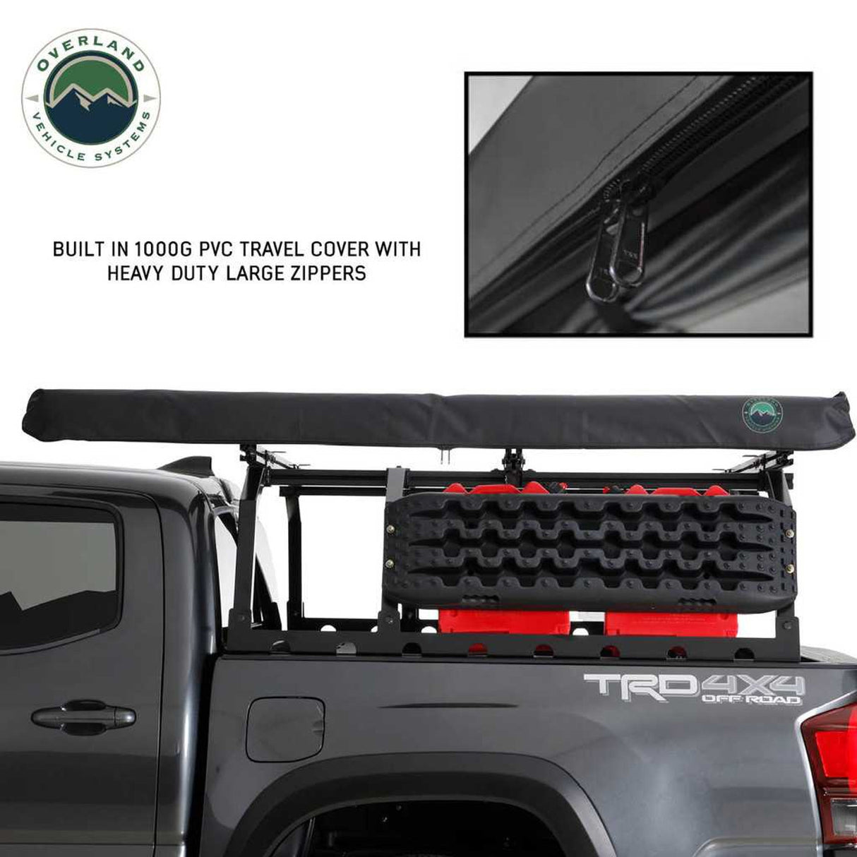 Overland Vehicle Systems Nomadic Awning 2.0 - 6.5' With Black Cover Universal