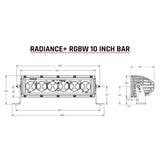RIGID Industries Radiance + 10" Light Bar - RGBW - 210053