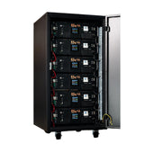 EG4 Electronics (Pre-Assembled) Enclosed Battery Rack | 6 Slot | Wheels Included | Bus Bar Covers | Welded