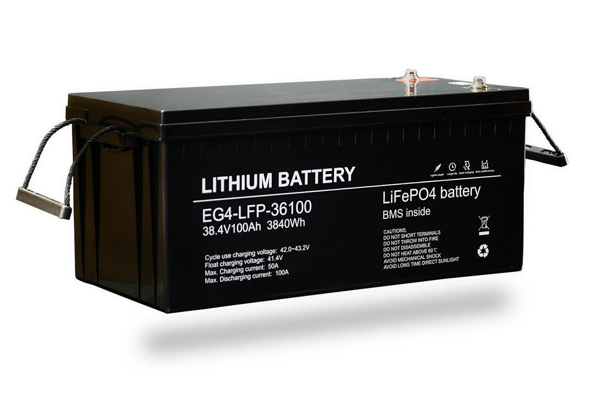 EG4 Electronics Waterproof Lithium Battery | 36V 100AH | Bluetooth | Trolling Motor Battery
