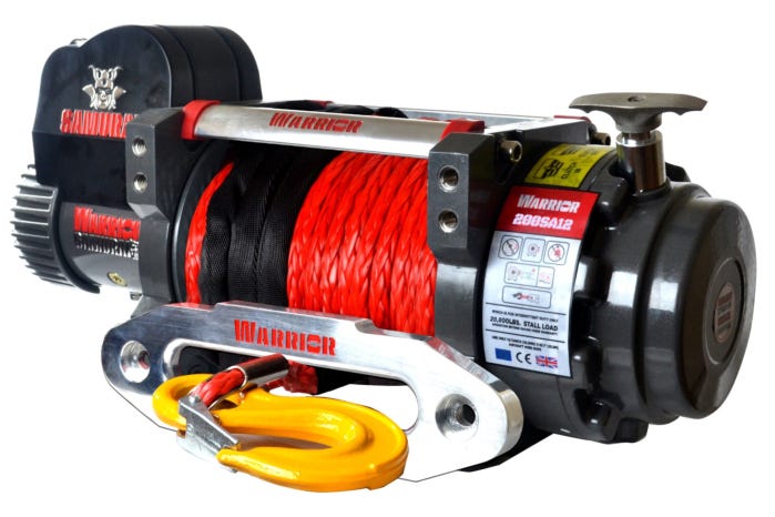 DetailK2 Warrior Samurai Series 20,000 LB Premium Electric Oem Winch (Synthetic Rope Included)