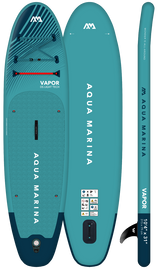 Aqua Marina 10’4″ Vapor (Aqua Splash) - All-around iSUP, 3.15m/15cm, with aluminum SPORTS III paddle and safety leash