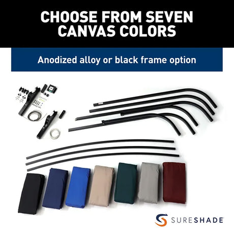 SureShade Power Bimini - Black Anodized Frame - Beige Fabric - 2020000305