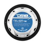 DS18 HYDRO 10" 2-Way Speakers w/Bullet Tweeter & Integrated RGB LED Lights - White - NXL-10M/WH