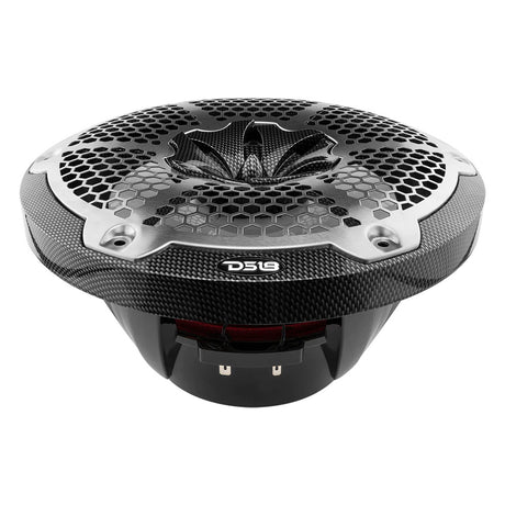 DS18 HYDRO 10" 2-Way Speakers w/Bullet Tweeter & Integrated RGB LED Lights - Carbon Fiber - CF-10M