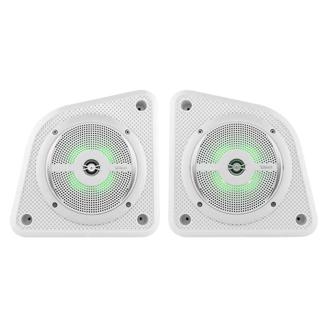 DS18 Universal Shallow Enclosure w/100W Marine Speaker - White - EN6SLIM/WH