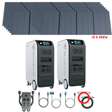 Bluetti [DUAL] EP500 PRO 6,000W 10,200Wh + Solar Panels Complete Solar Generator Kit - BP-EP500PRO[2]+BP-P030A+PV350[12]+RS-50102[4] - Avanquil