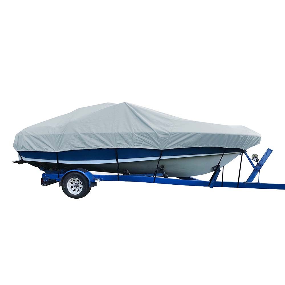 Carver Sun-DURA® Styled-to-Fit Boat Cover f/20.5' V-Hull Low Profile Cuddy Cabin Boats w/Windshield & Rails - Grey - 77720S-11 - CW91146 - Avanquil