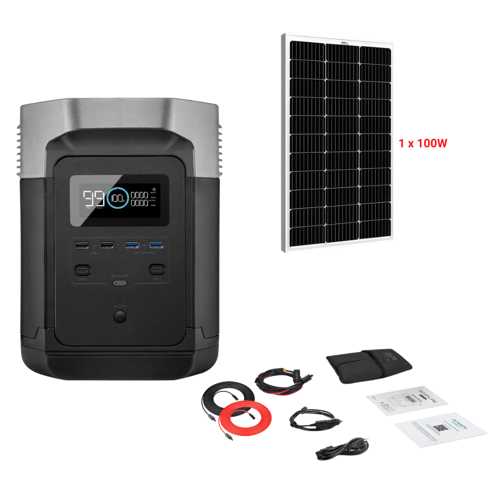 Bluetti EP500 2,000W 5,100Wh + Solar Panels Complete Solar Generator K