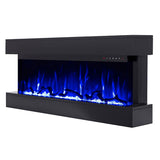 Touchstone Chesmont Black 50" 80034 Wall Mount 3-Sided Smart Electric Fireplace (Alexa/Google Compatible) - TS-80034 - Avanquil