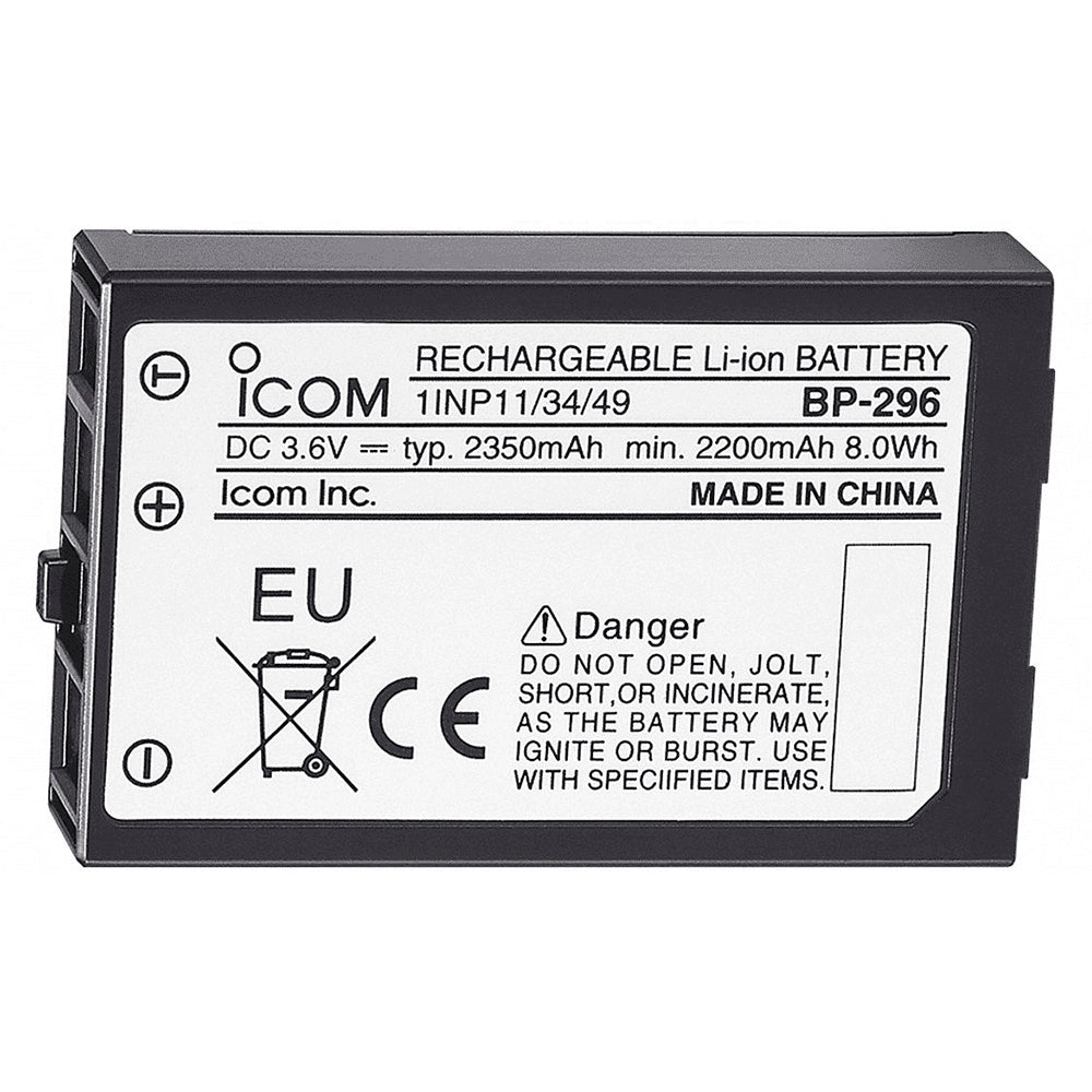 Icom BP-296 Li-Ion Battery - 3.6V - 2350mAh f/M37 - BP296