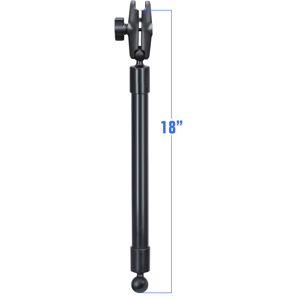 RAM Mount 18" Long Extension Pole w/2 1" Ball Ends & Double Socket Arm - RAP-BB-230-18-201U