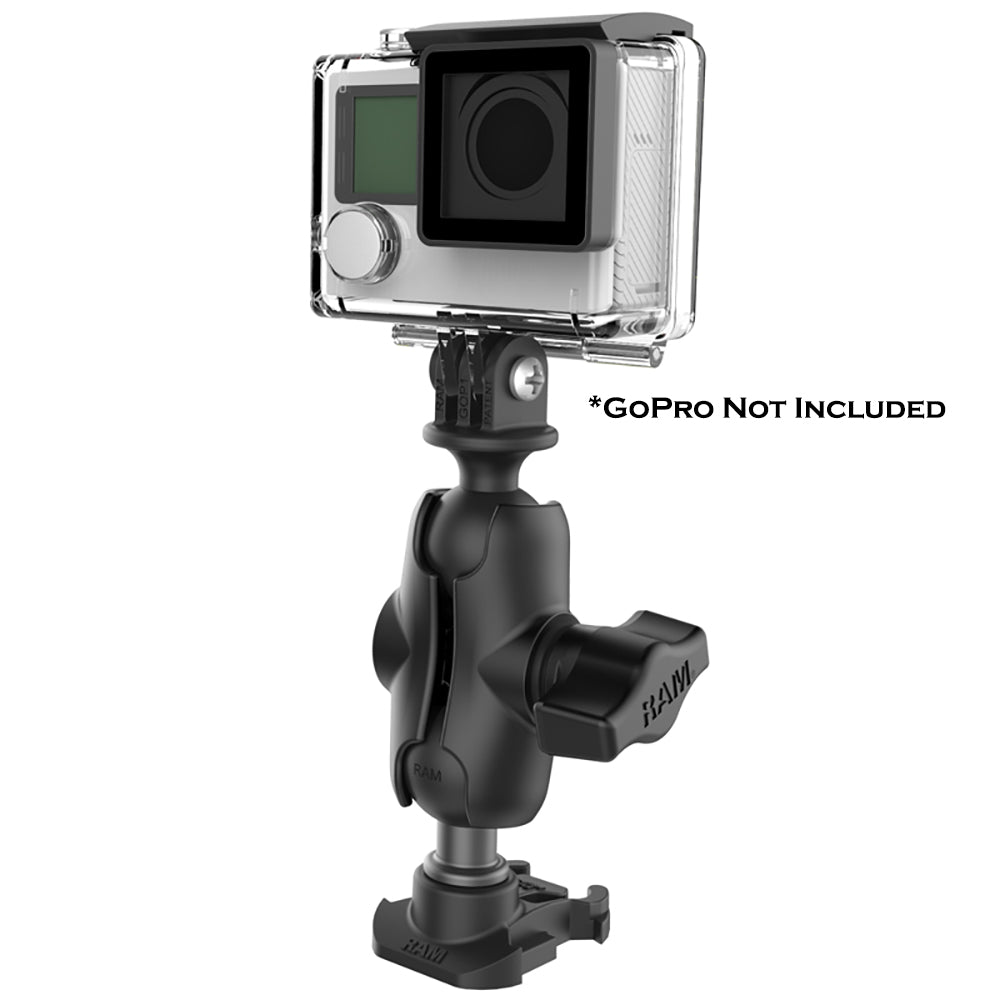 RAM Mount RAM 1" Ball Adapter for GoPro® Bases with Short Arm and Action Camera Adapter - RAP-B-GOP2-A-GOP1U