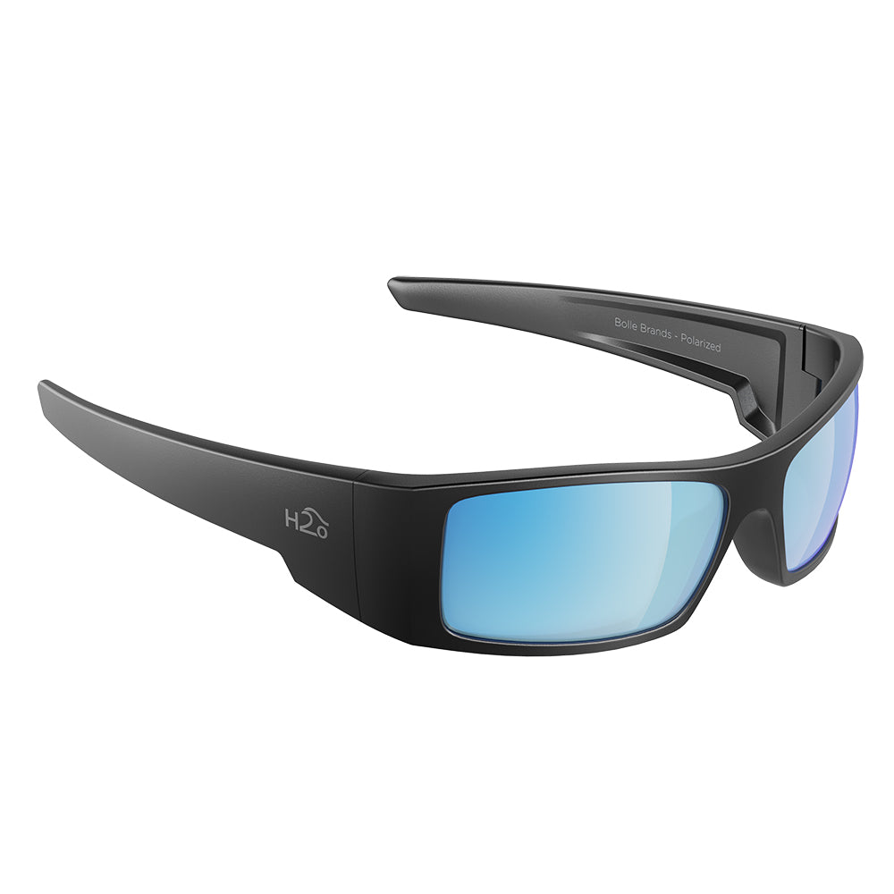 H2Optix Waders Sunglasses Matt Gun Metal, Grey Blue Flash Mirror Lens Cat.3 - AntiSalt Coating w/Floatable Cord - H2013