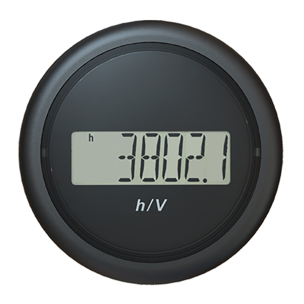 Veratron 52MM (2-1/16") ViewLine Hour Counter-Voltmeter - Black - B00005302