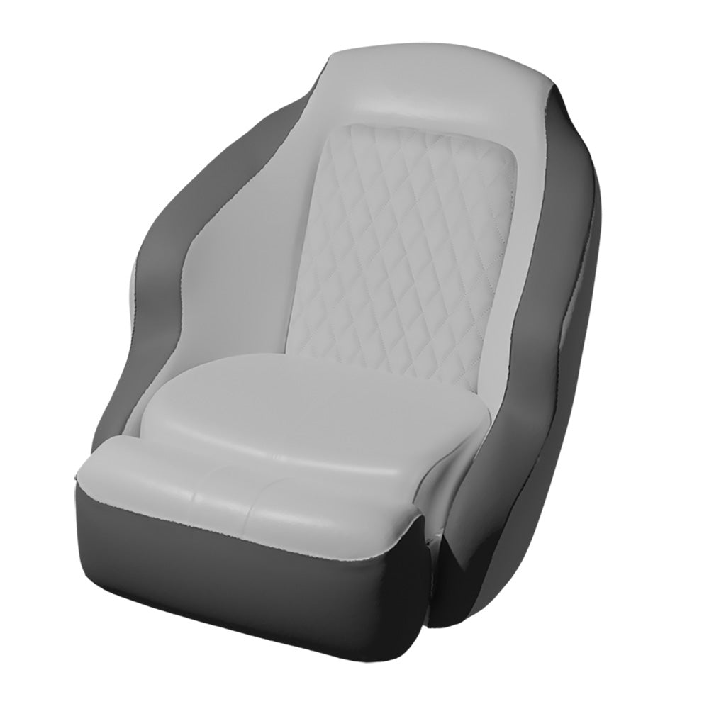 TACO Anclote Diamond Bucket Seat - White/Grey - BA1-25WHT-GRY
