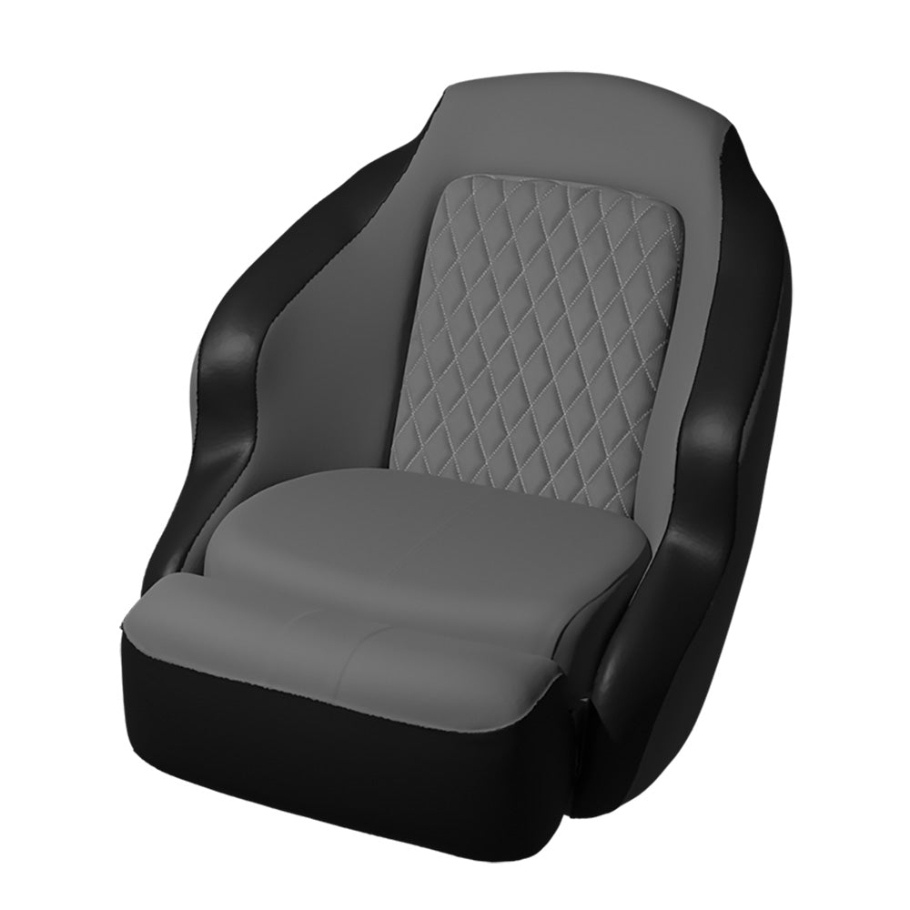 TACO Anclote Diamond Bucket Seat - Grey/Black - BA1-25GRY-BLK