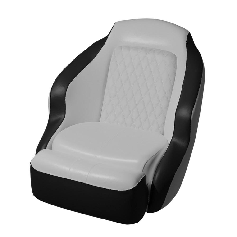 TACO Anclote Diamond Bucket Seat - White/Black - BA1-25WHT-BLK