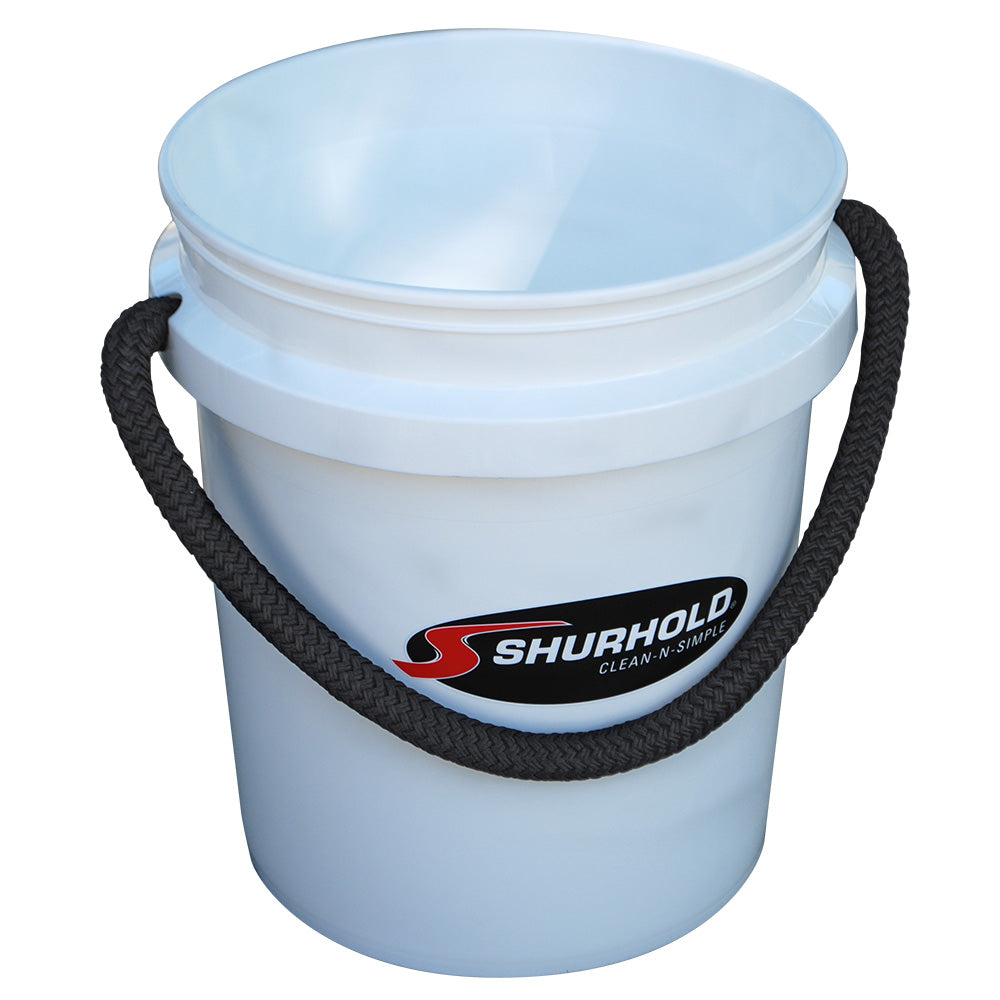Shurhold World's Best Rope Handle Bucket - 5 Gallon - White - 2451