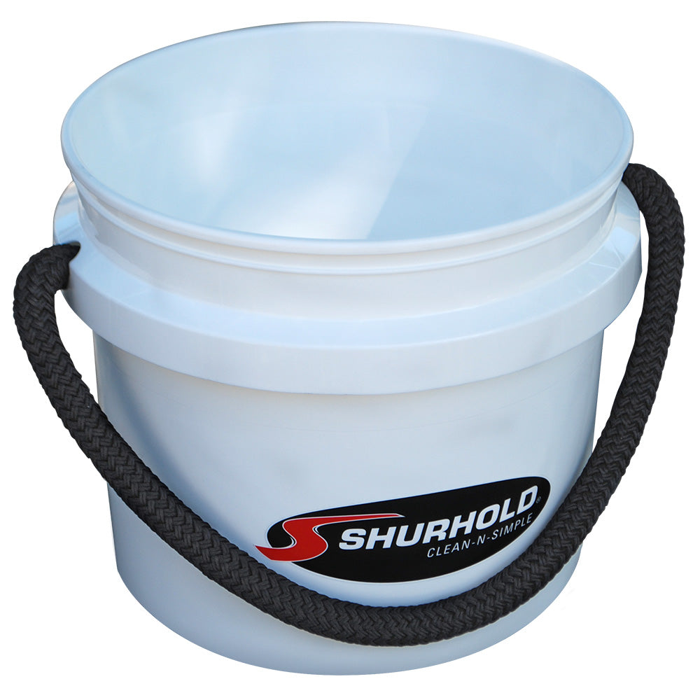 Shurhold World's Best Rope Handle Bucket - 3.5 Gallon - White - 2431