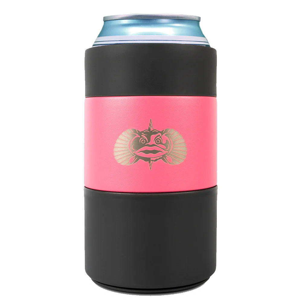 Toadfish Non-Tipping Can Cooler + Adapter - 12oz - Pink *12-Pack - -304276