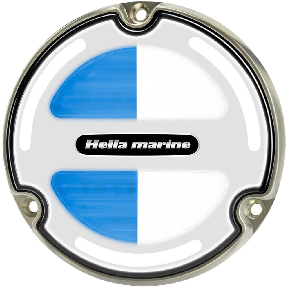 Hella Marine Apelo A3 White/Blue Underwater Light - Bronze - White Lens - 16830001