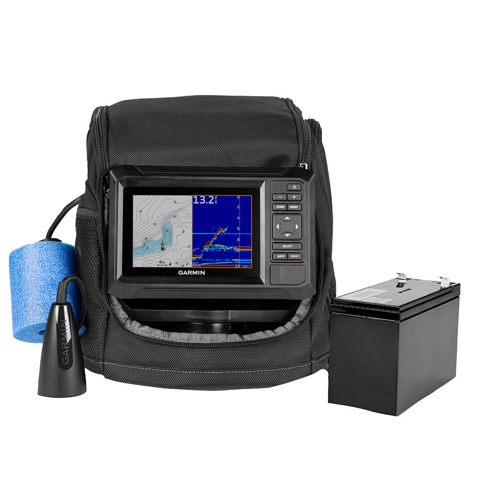 Garmin ECHOMAP™ UHD2 Keyed 5" cv Ice Fishing Bundle w/ECHOMAP™ UHD2 53cv & Dual Beam-IF Transducer - 010-02590-35