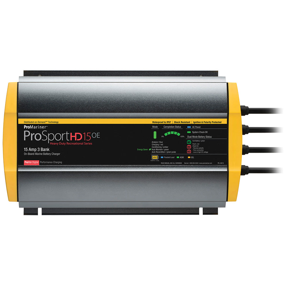ProMariner ProSportHD 15 Gen 4 - 15 Amp - 3-Bank Battery Charger - 44015