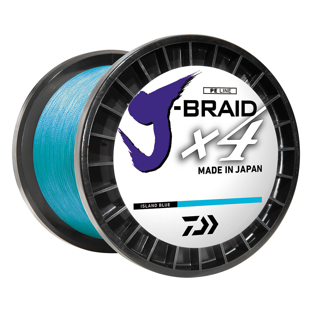 Daiwa J-BRAID x4 Braided Line - 30 lbs - 300 yds - Island Blue - JB4U30-300IB