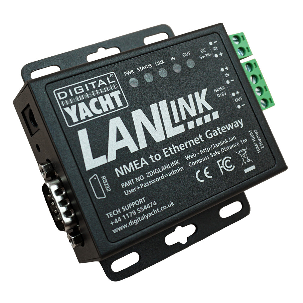 Digital Yacht LANLink NMEA 0183 To Ethernet Gateway - ZDIGLANLINK