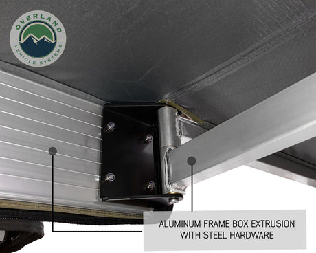Overland Vehicle Systems 180 Awning With Bracket Kit For Mid - High Roofline Vans