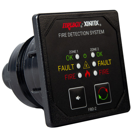 Fireboy-Xintex Two Zone Detection & Alarm Panel - 2-5/8" Display - 12/24V DC - FBD-2-R
