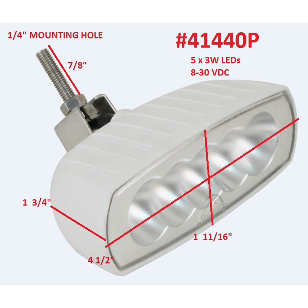 Scandvik Bracket Mount LED Spreader Light - White - 41440P