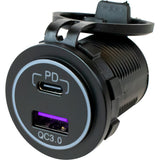 Sea-Dog USB 3.0 & USB-C Power Socket w/Out Light - 426510-1