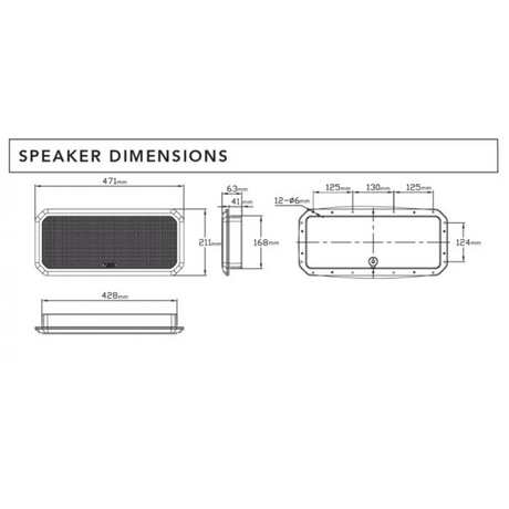 FUSION RV-FS402W Shallow Mount 200W Speaker - (Single) White - 010-01790-00