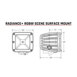RIGID Industries Radiance Scene - RGBW - Surface Mount - Pair - 682053