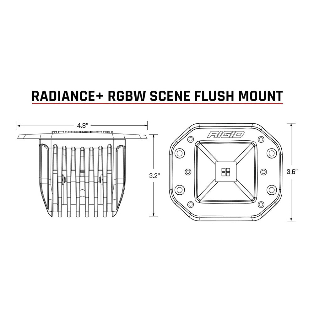 RIGID Industries Radiance Scene - RGBW - Flush Mount - Pair - 682153