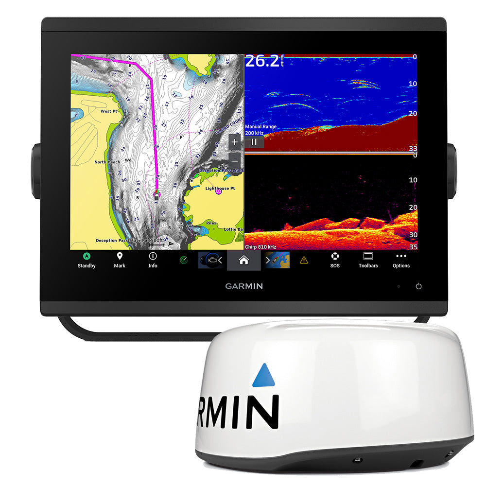Garmin GPSMAP® 1243xsv Combo GPS/Fishfinder GN+ w/GMR 18HD+ - 010-02367-80