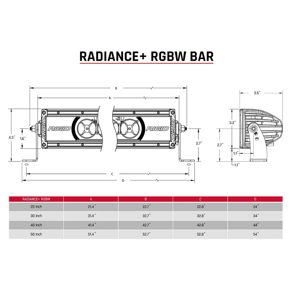 RIGID Industries Radiance + 40" Light Bar - RGBW - 240053