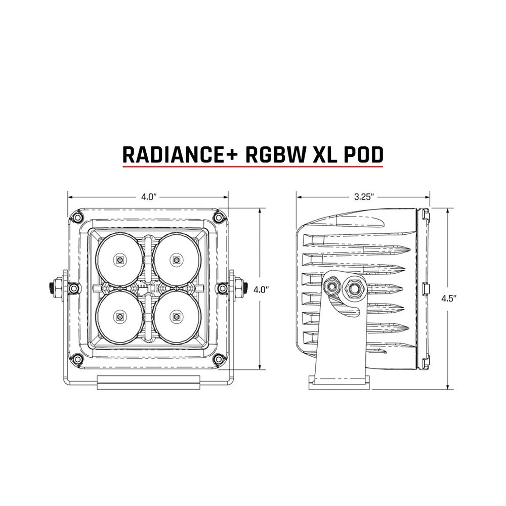 RIGID Industries XL Radiance + Light Pod - RGBW - Pair - 322053
