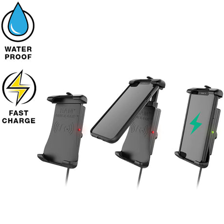 RAM Mount Quick-Grip™ 15W Waterproof Wireless Charging Suction Cup Mount - RAM-B-166-UN14W-1