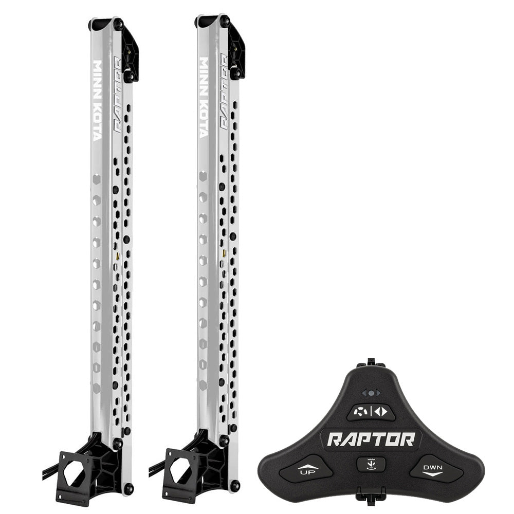 Minn Kota Raptor Bundle Pair - 8' Silver Shallow Water Anchors w/Active Anchoring & Footswitch Included - 1810623/PAIR