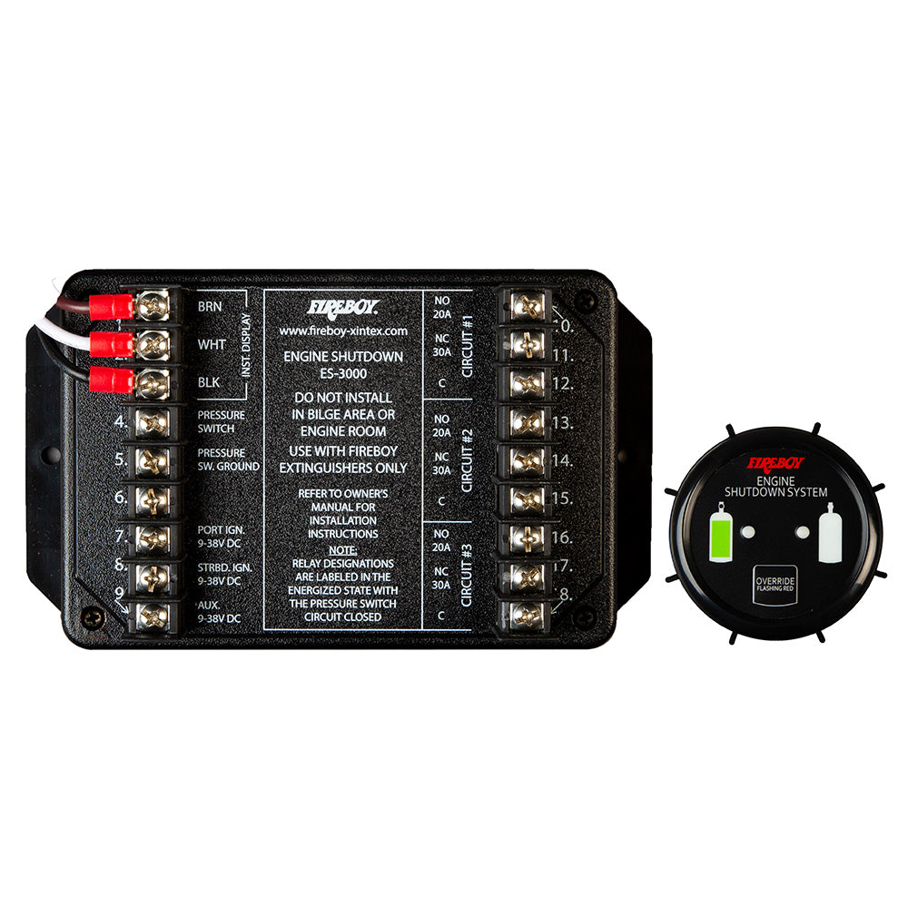 Fireboy-Xintex 3 Circuit Engine Shutdown w/Square Display - ELS-3510-02