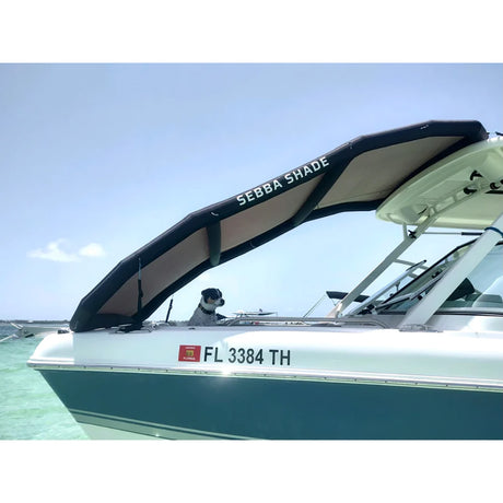 Sebba Shade 8 x 12 ft. Grey Sun Shade f/Boats 26'+ - SS8X12GRY