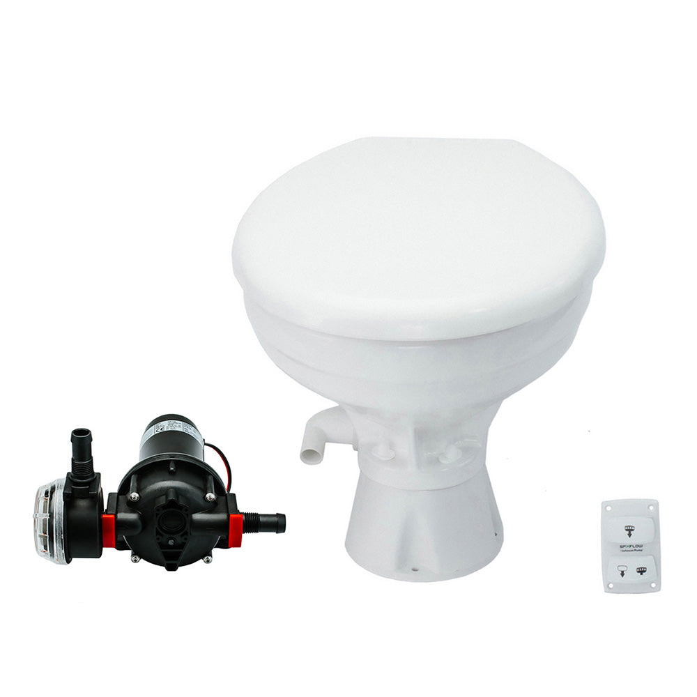 Johnson Pump AquaT Toilet Silent Electric – Comfort - 24V w/Pump - 80-47232-02