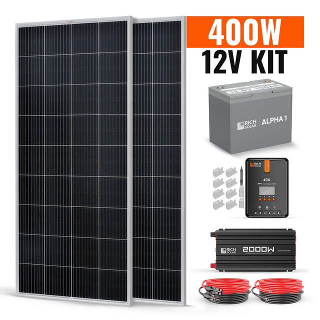 Rich Solar 400 Watt 12V Complete Solar Kit