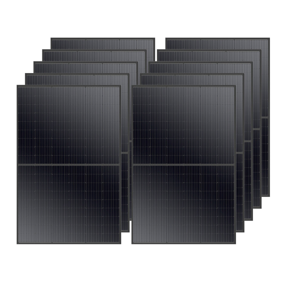Rich Solar MEGA 410 Watt Monocrystalline Solar Panel | High Efficiency | Black Mono-facial Module | Grid-Tie | Off-Grid | Tier 1