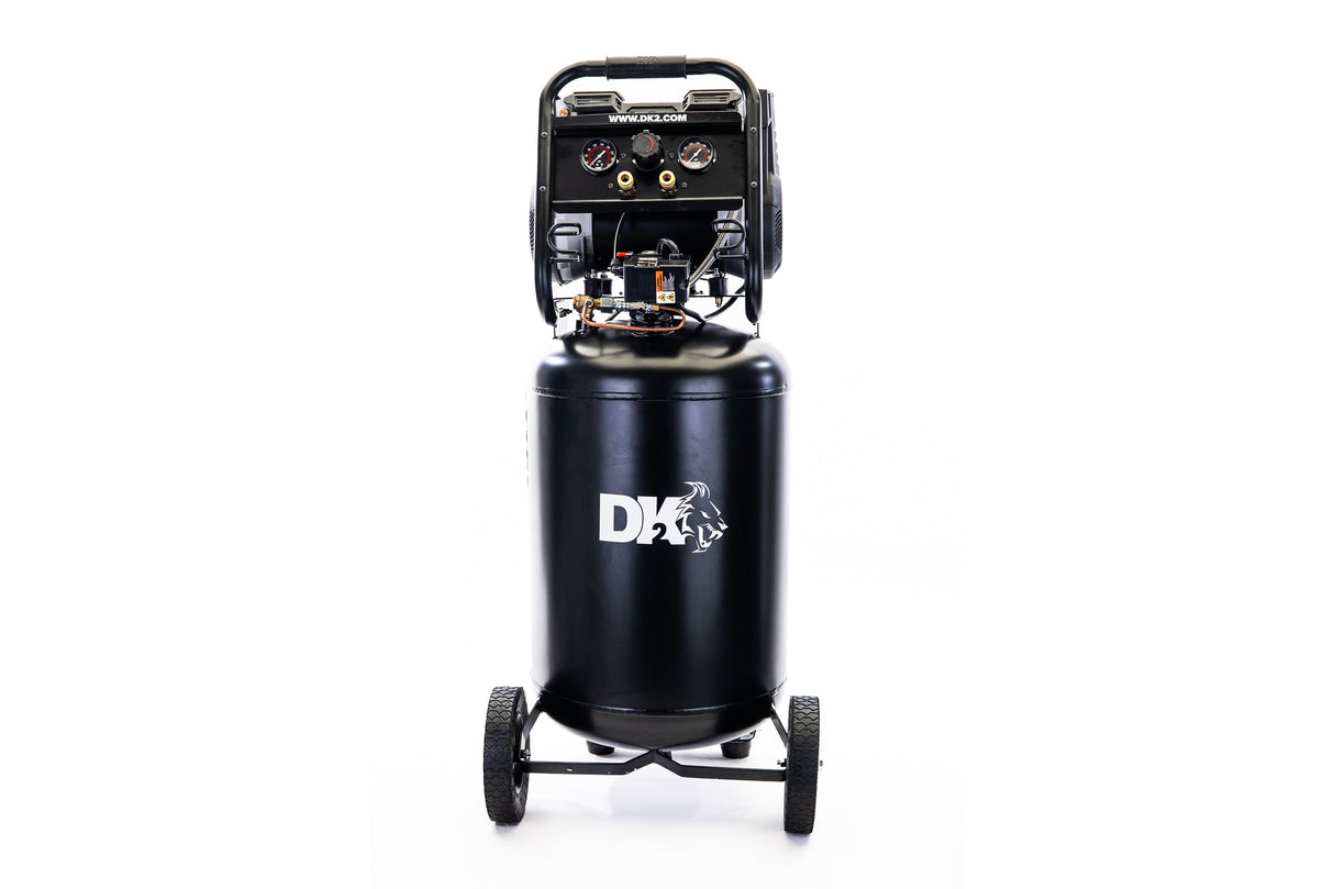 DetailK2 DK2 Twin Cylinder 2 HP 20-Gallon Oil-Free Silent Air Compressor - AC20G