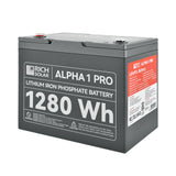 Rich Solar ALPHA 1 PRO | 12V 100Ah LiFePO4 Lithium Iron Phosphate Battery | Internal Heat Technology and Bluetooth | UL1973 Certified